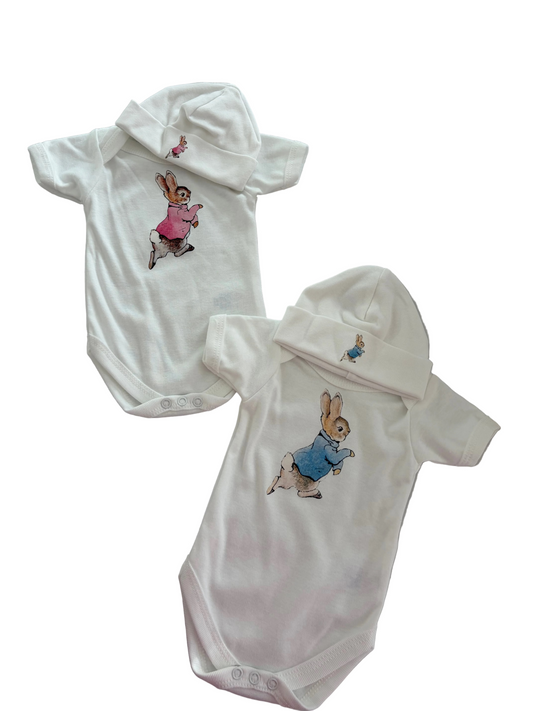 Peter rabbit vest with hat set