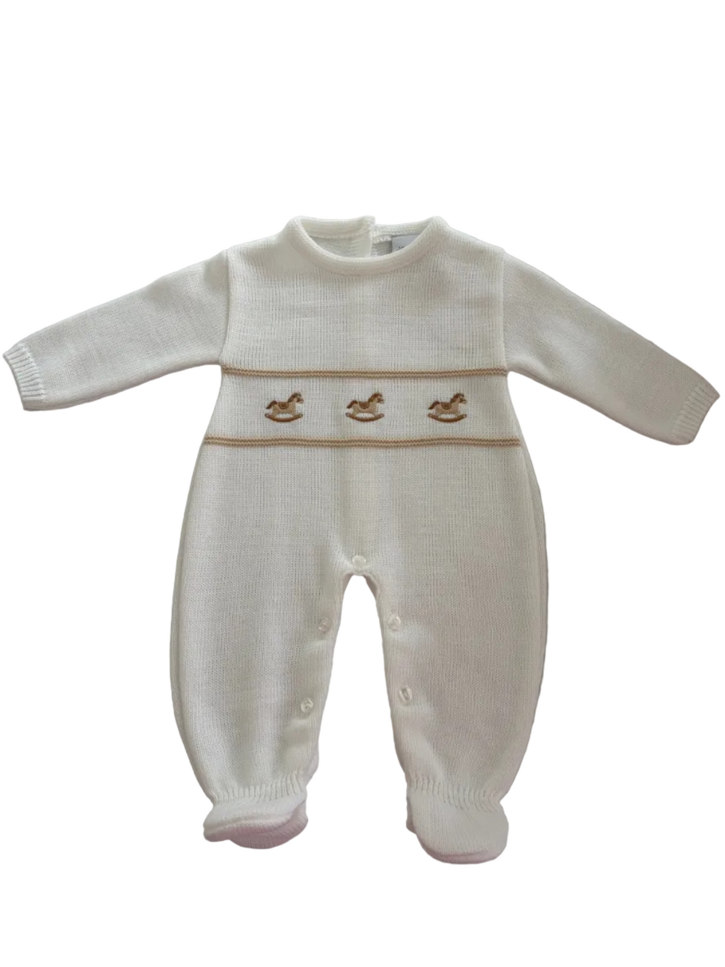 Knitted Rocking horse babygrow