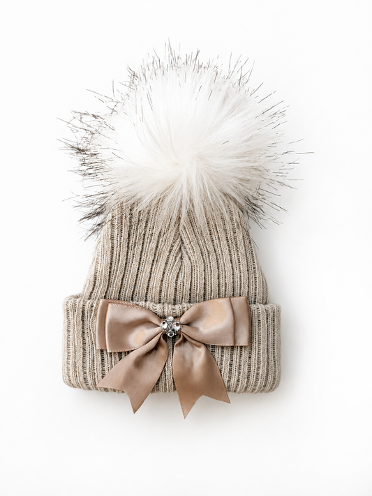 Bow Bobble hat